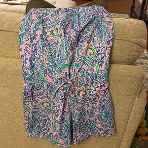 Colorful Strapless romper